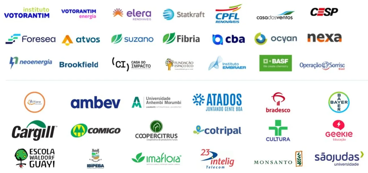 Logos de organizações com que os fundadores da vertho.ai trabalharam ao longo da carreira.
